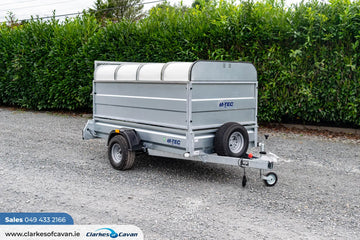 M-Tec 8ft x 4ft Trailer with Rear Access Gate & Canopy