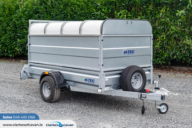 M-Tec 8ft x 4ft Trailer with Rear Access Gate & Canopy