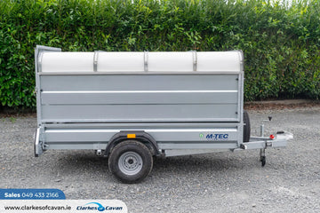 M-Tec 8ft x 4ft Trailer with Rear Access Gate & Canopy