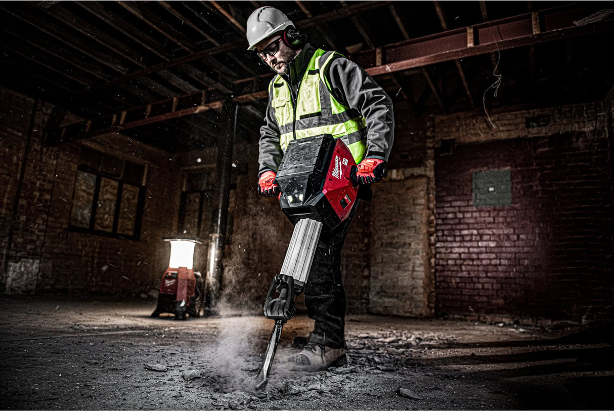 Milwaukee MX Fuel 25KG Class 28mm Hex Demolition Hammer + x2 Free Batteries