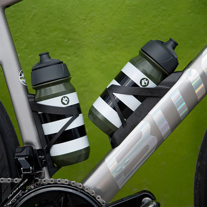 REKON Olive/B&W Bidon | 500ml Biodegradable, Leakproof Cycling Water Bottle