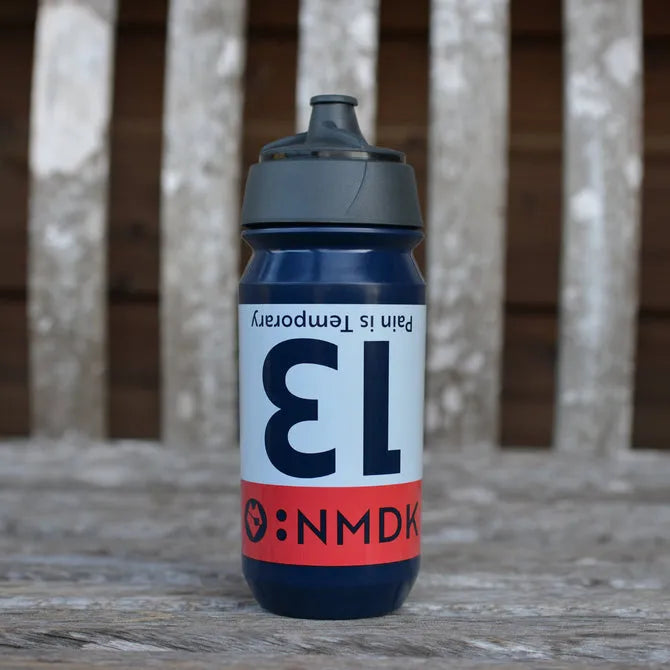 RULE #13 Navy/Red Bidon | 500ml Biobased, Leakproof Cycling Water Bottle