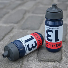 RULE #13 Navy/Red Bidon | 500ml Biobased, Leakproof Cycling Water Bottle