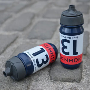 RULE #13 Navy/Red Bidon | 500ml Biobased, Leakproof Cycling Water Bottle