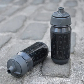 WATT UP Bidon Smoke/Black | 500ml Premium Leakproof Cycling Water Bottle