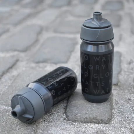 WATT UP Bidon Smoke/Black | 500ml Premium Leakproof Cycling Water Bottle