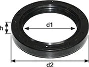 Oil Seal 65x80x8 Nitrile Rubber | Double Lip Rotary Shaft Seal for Fluid and Dust Protection