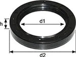 Oil Seal 65x80x8 Nitrile Rubber | Double Lip Rotary Shaft Seal for Fluid and Dust Protection