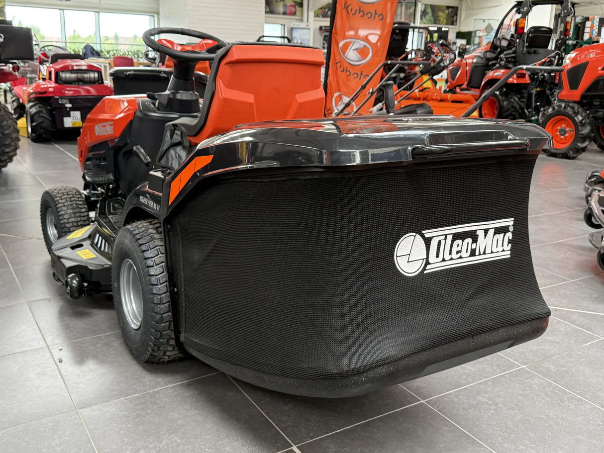 Oleo-Mac Ride On Mower OM102R/19K - 18hp Twin Blade 102cm cutting width & 300L Grass Collector