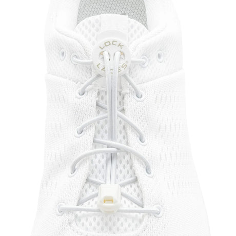 Original Lock Laces No-Tie White Shoelaces - 48" Elastic Laces for Adults & Kids
