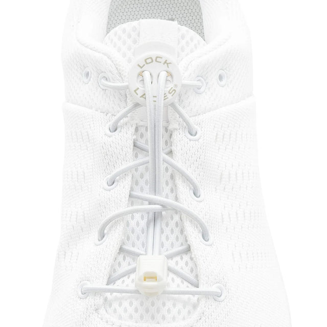 Original Lock Laces No-Tie White Shoelaces - 48" Elastic Laces for Adults & Kids