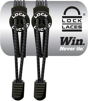 Original Lock Laces No-Tie Shoelaces - Black | Elastic Slip-On Laces for All Ages