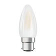 Osram LED B22D Candle Filament Frosted 4W 470lm - 827 Extra Warm White Replaces 40W