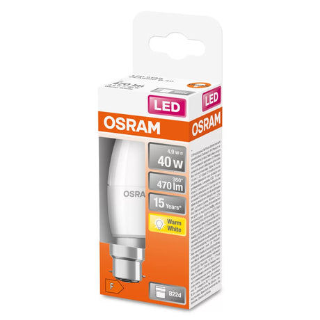Osram LED STAR LED B22d 4.9 watts 2700 Kelvin 470 lumens