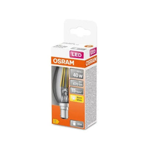 Osram LED Candle Light Bulb - Clear Filament 40W (B15d)
