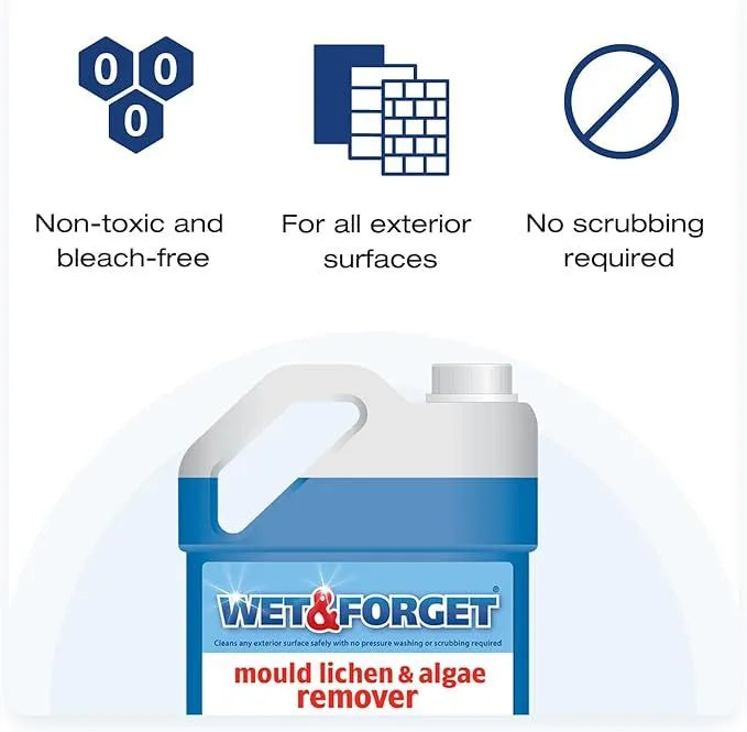 Wet & Forget 5 Litre Mould, Moss, Algae & Lichen Remover