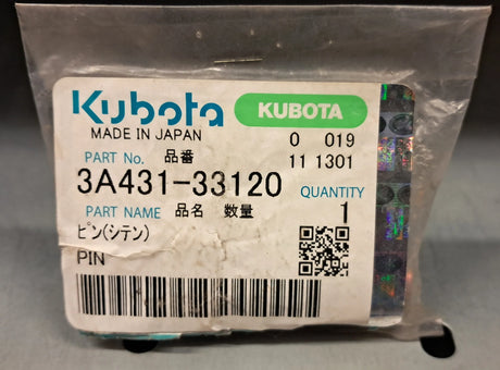 Kubota Pin 3A431-33120 - OEM Replacement for Differential Lock Pedal & Clutch Cable Applications