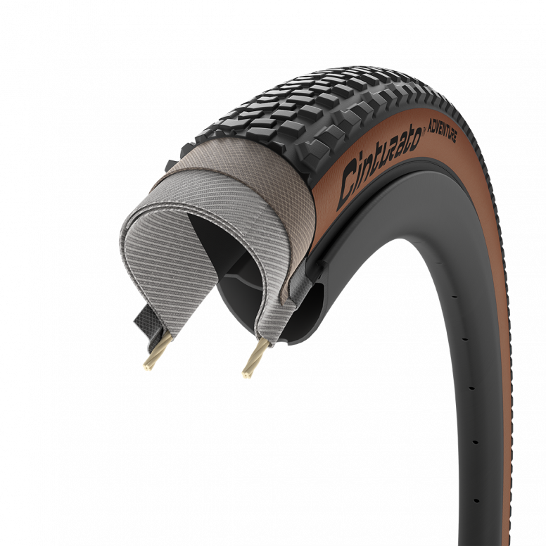 Pirelli Cinturato Adventure Classic Tyre - 700x45c Tan Wall, Tubeless Ready