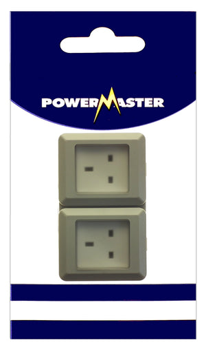 Powermaster 2 Gang Outdoor Damp Proof Socket - IP55 Rated