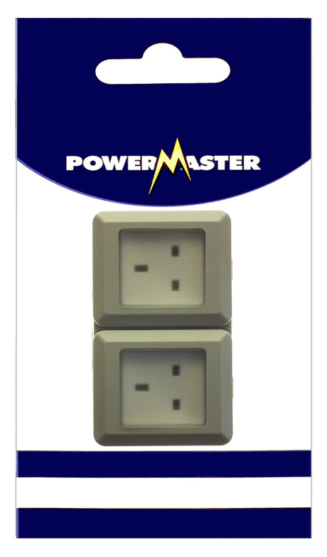Powermaster 2 Gang Outdoor Damp Proof Socket - IP55 Rated