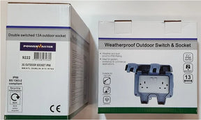 Powermaster 2 Gang Outdoor Switched Socket - IP66 Rated