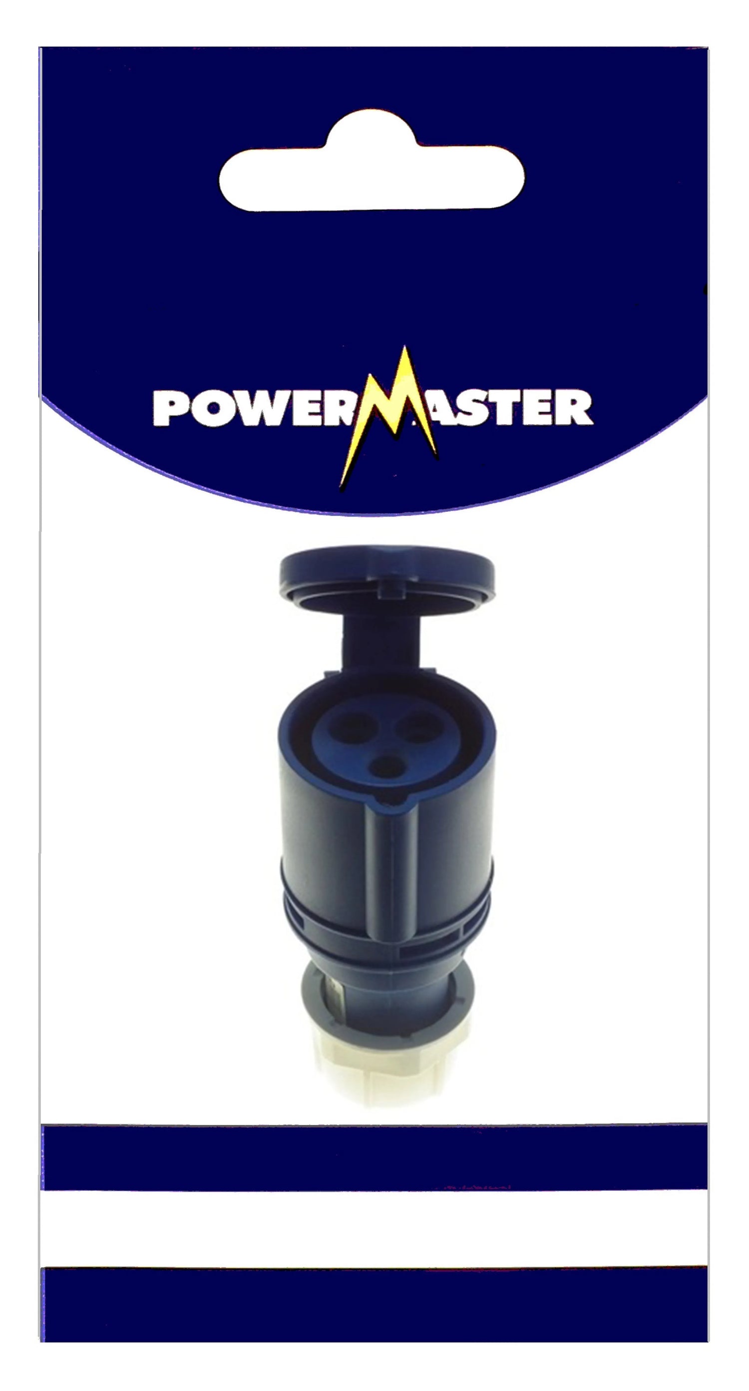 PowerMaster 220 V 16 Amp 2‑Pin + Earth Blue Coupler (2P + E, IP44, CEE Code)