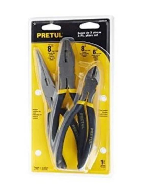 PRETUL Pliers Set 3PC Blister TP22975 - Durable and Versatile Hand Tools