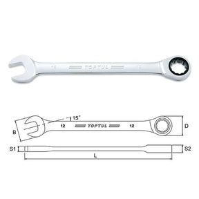 Toptul 22mm Pro-Series Ratchet Combination Wrench