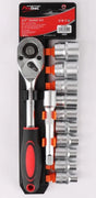 Protool 1/2" Drive Socket Set on Rail PTSS1005 - Metric Socket Set with Quick Ratchet
