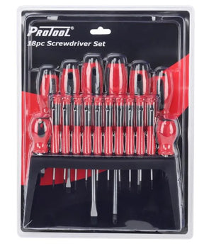 Protool 18pc Screwdriver Kit in Case PT380SD18 - Precision Drivers with Storage Box