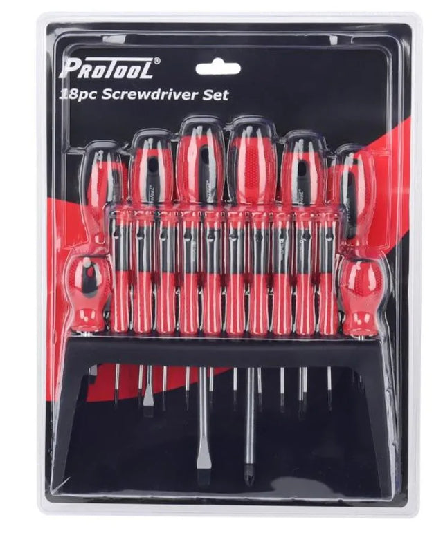 Protool 18pc Screwdriver Kit in Case PT380SD18 - Precision Drivers with Storage Box