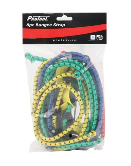 Protool 8pc 8mm Mixed Sizes Bungee Strap Set
