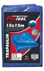 Protool Heavy Duty Tarpaulin 15M x 15M PTTC1215 | Durable Waterproof Cover