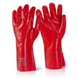 PVC Gauntlet Glove Red 14 Inch