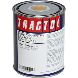 TRACTOL PZ Cream High Gloss Paint (T329) 1 Litre - Durable Finish for Agricultural & Construction Equipment
