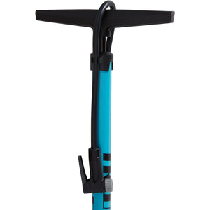 Easitrax 4 Floor Pump - Blue, High-Pressure Bike Pump with Auto-Select Head and 2.5" Gauge