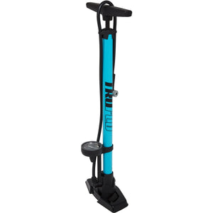 Easitrax 4 Floor Pump - Blue, High-Pressure Bike Pump with Auto-Select Head and 2.5" Gauge