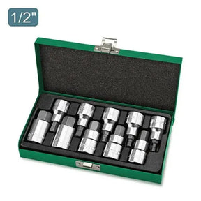 Toptul 9pce 1/2"dr Hex Bit Socket Set (4-19mm) - Durable and Precision Engineered Socket Set