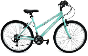 IGNITE Ladies Radiance Mint 17" Frame MTB - 18-Speed Shimano, Alloy V-Brakes, Steel Frame