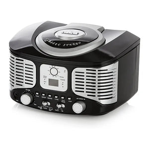 AKAI Retro Bluetooth CD Boombox with FM Radio - Black