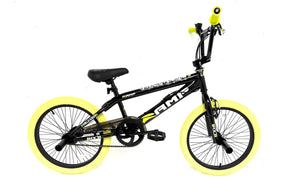 Ramp Unleaded MX3 BMX Black/Yellow - 20″ Hi‑Tensile Freestyle Bike