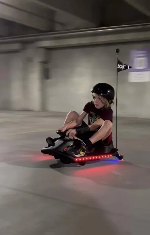 Razor Crazy Cart Shift Lightshow - Kids Drifting Go Kart with LED Lights & Speed Control