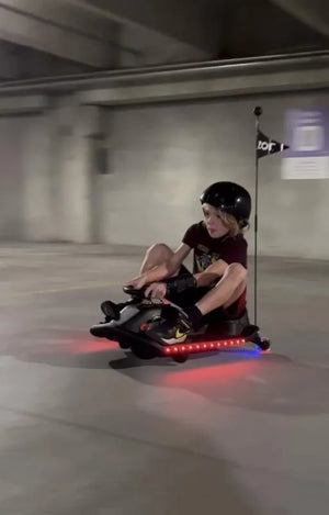 Razor Crazy Cart Shift Lightshow - Kids Drifting Go Kart with LED Lights & Speed Control