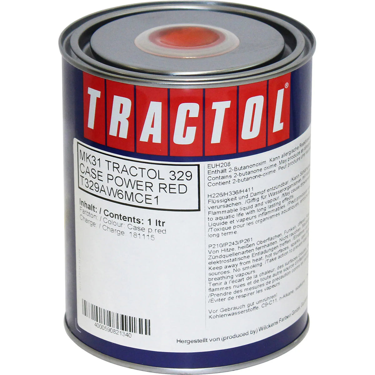 Tractol Paint D.B. Case Power Red 1L - High Gloss Finish for Agricultural & Construction Equipment - MK31