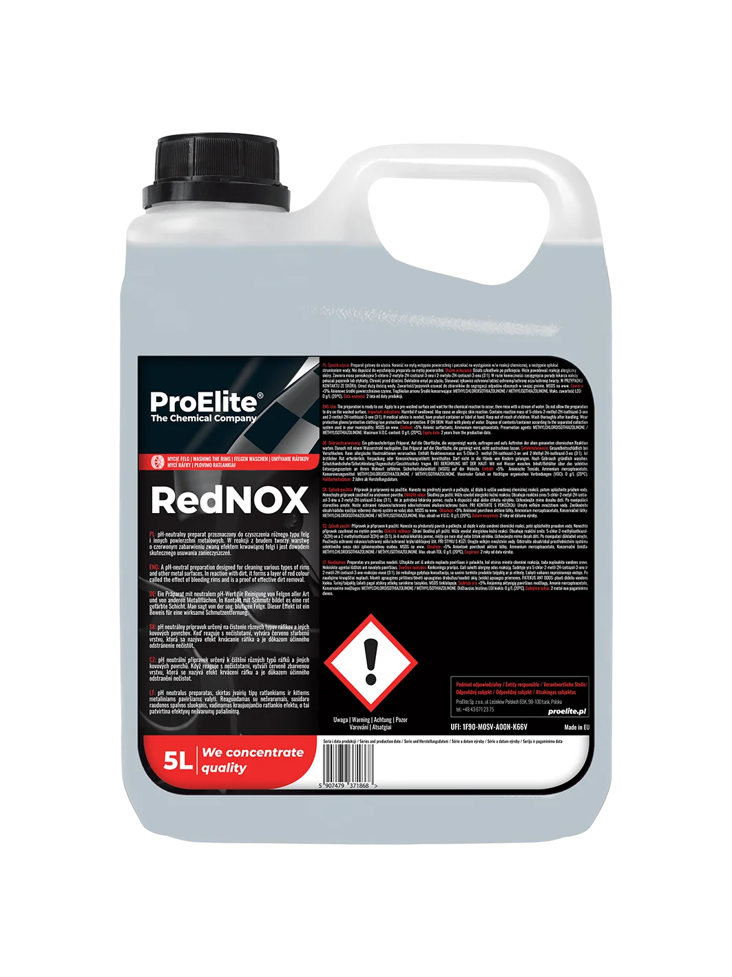 ProElite RedNOX Deironizer and Rim Cleaner 5L