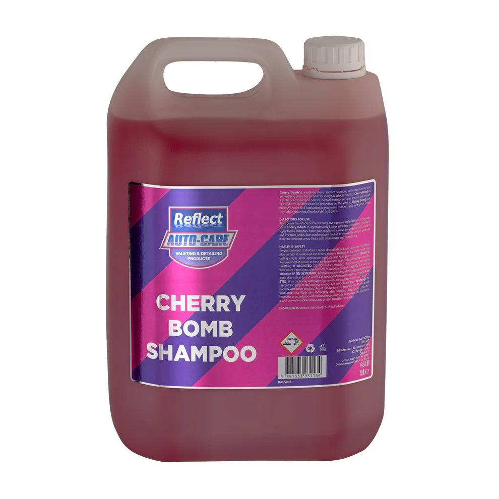 Reflect Cherry Bomb Shampoo 5 Litre - High-Foaming pH-Balanced Car Shampoo