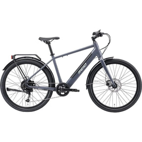 REID Blacktop 1.0 Electric City Bike Grey 52cm (Large)- Powerful 250W Hub Motor & 9-Speed Gearing