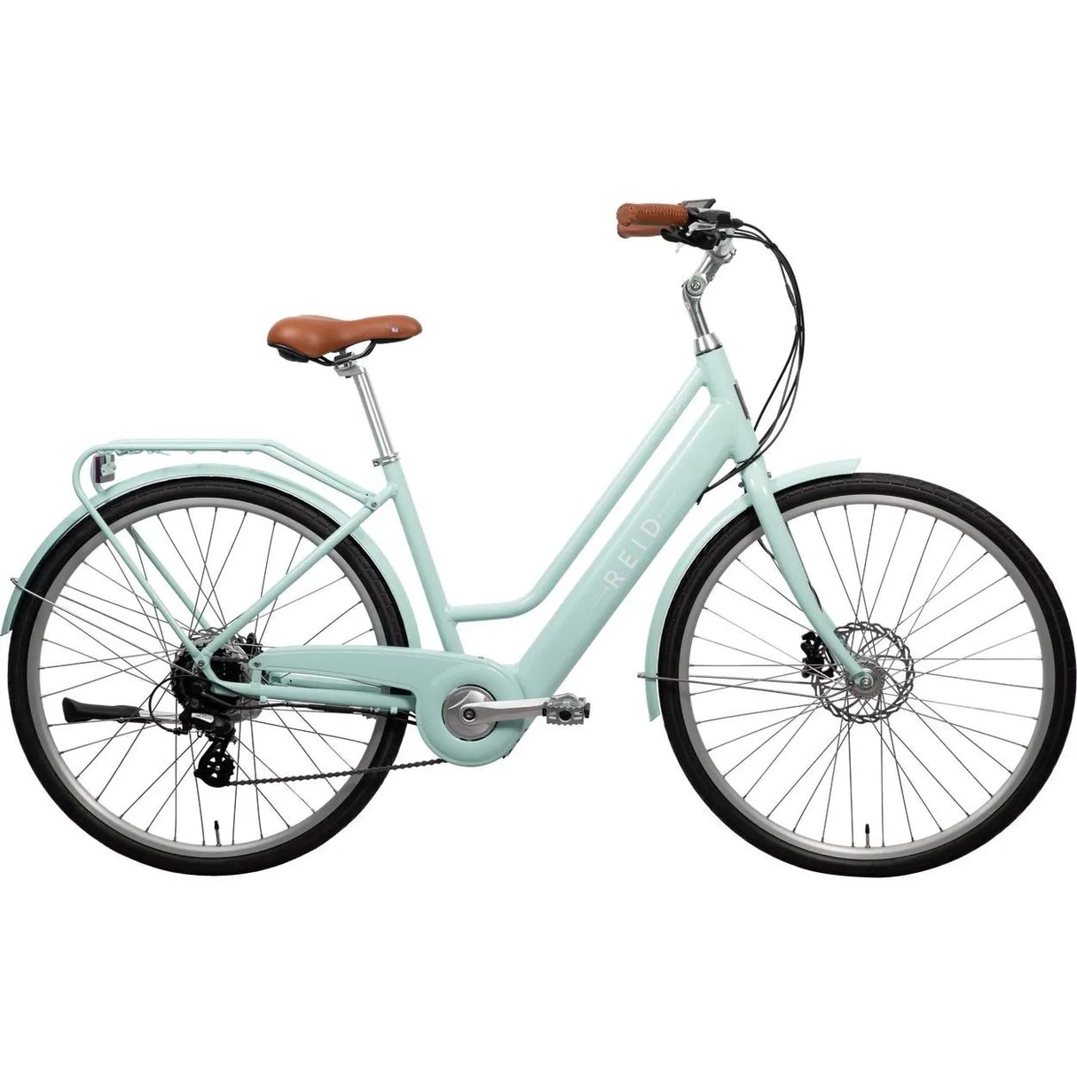 REID Ladies Classic eBike Womens Electric City Bike 46cm Medium  - 250W Motor & Vintage Style in Sage
