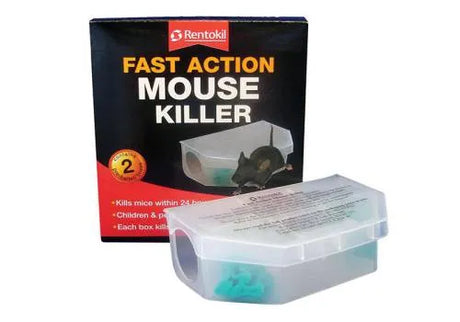 Rentokil Fast Action Mouse Killer Twin Pack - Quick and Effective Rodent Control