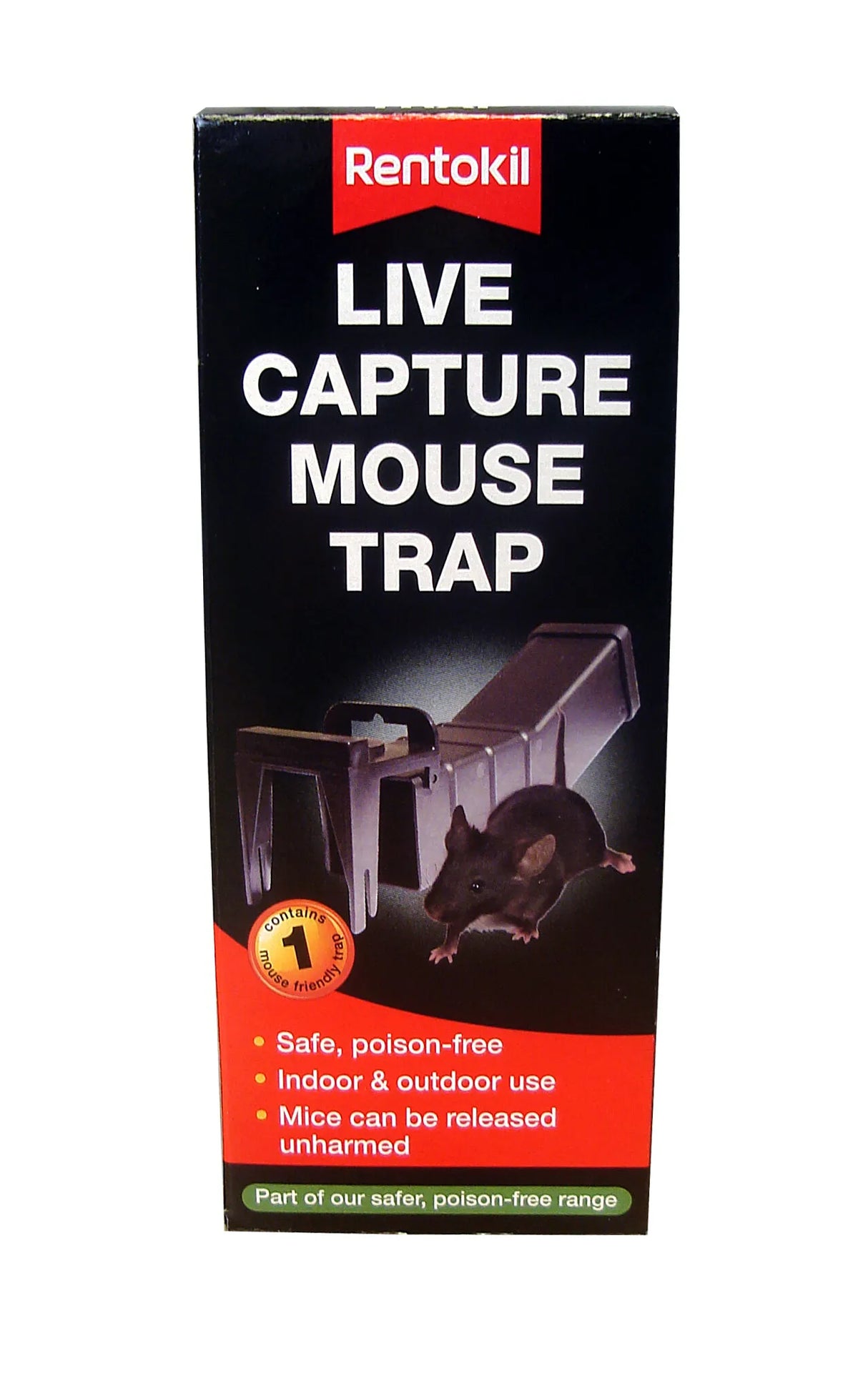 Rentokil Live Capture Mouse Trap - Humane, Reusable, and Safe Rodent Control